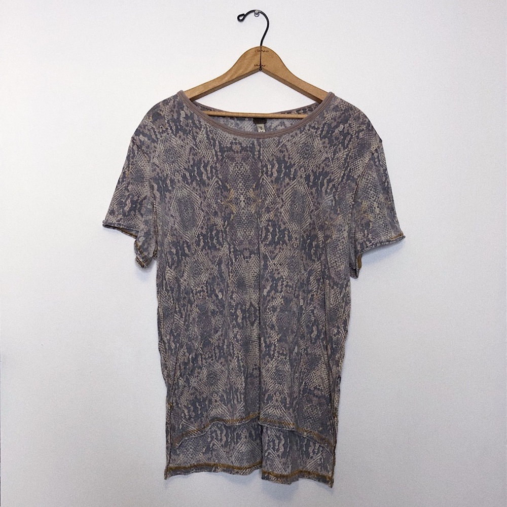 FREE PEOPLE | Snake Skin Print Tee